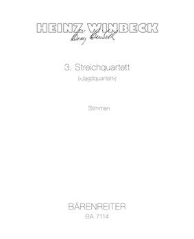String Quartet Nr. 3 "Jagdquartett" (1983/1984) by Winbeck Heinz for 2V/Va/Vc