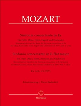 Sinfonia Concertante In E-flat Major by Mozart Wolfgang Amadeus - Kv Anh I / 9 (297b) - for Woodwind Quartet w/