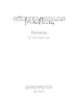 Romanze fur Violoncello solo (1987) by Bialas Gunter for Vc