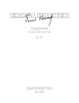 Dyophonie Opus 241 by Krenek Ernst for Cello Duet