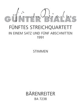 String Quartet Nr. 5 (1991) -in einem Satz und funf Abschnitten- by Bialas Gunter for 2V/Va/Vc