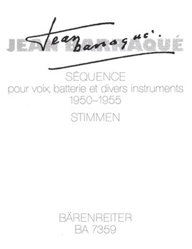 Sequence fur Solostimme und Instrumentalensemble (1950-1955) by Barraque Jean for SSolo/3per