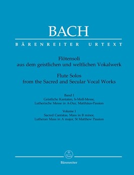 Bach - Flute Solos From Sacred & Secular by Bach Johann Sebastian for Flute/Piccolo Orchestral Excerpt (Vol 1)