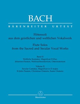Flute Solos from Sacred and Secular Vocal Works -Arias with 1 or 2 flutes obbligato (with the comple by Bach Johann Sebastian for Fl