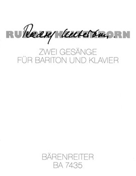 zwei Gesange nach Gedichten von Erika Burkart (1990) -Gegenlicht in den Bergen: Licht wurzelt mich a by Kelterborn Rudolf for BarSolo/pi
