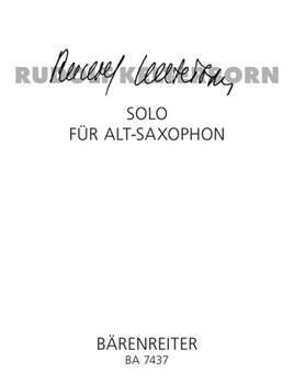 Solo fur Alt-Saxophon (1994/1995) by Kelterborn Rudolf for Sax-A
