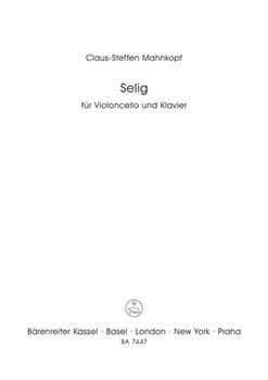 Selig (1995) by Mahnkopf Claus-Steffen for Vc/Piano
