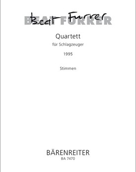 Quartett fur Schlagzeuger (1995) by Furrer Beat for 4Percussion
