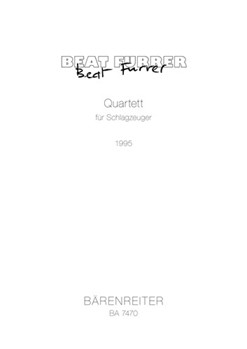 Quartett fur Schlagzeuger (1995) by Furrer Beat for 4Percussion
