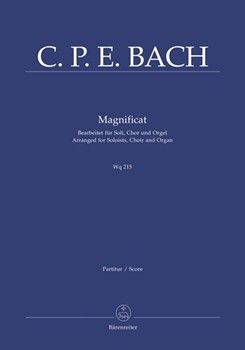 Magnificat Wq 215 (arranged for soloists (SATB) Mixed choir (SATB) and organ) by Bach Carl Philipp Emanuel - Kohs Andreas - for SSolo/ASol