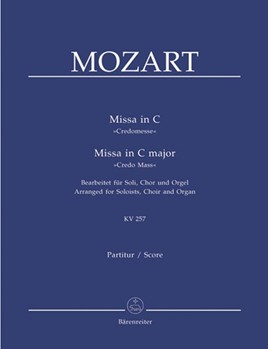 Missa brevis C major K. 257 "Credo Mass" (Arranged for soloists choir and organ) by Mozart Wolfgang Amadeus - Focke Martin - for SSolo/ASol