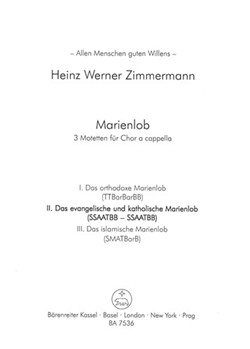 Marienlob: II. Das evangelische und katholische Marienlob (2003) by Zimmermann Heinz W for 2Mixed cho