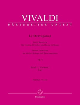 La Stravaganza op. 4 -Zwolf Konzerte for Violine Streicher und Basso continuo- (Band I: I-VI) by Vivaldi Antonio Lucio for V-SoloStr