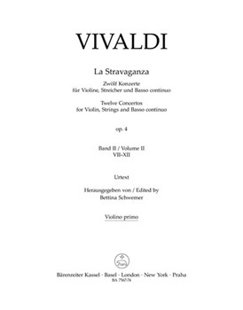 La Stravaganza op. 4 -Zwolf Konzerte for Violine Streicher und Basso continuo- (Band II: VII-XII) by Vivaldi Antonio Lucio for