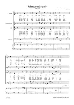 Jahrtausendwende (1999) -(Joh. 76)- by Zimmermann Heinz W for Mixed Choir