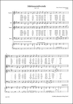 Jahrtausendwende (1999) -(Joh. 76)- by Zimmermann Heinz W for Mixed Choir