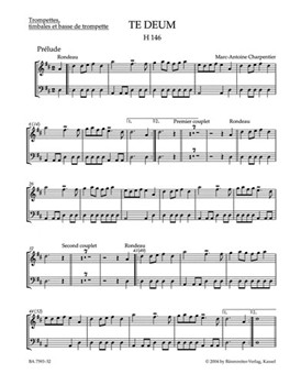 Te Deum by Charpentier Marc-Antoine for Brass/Timp