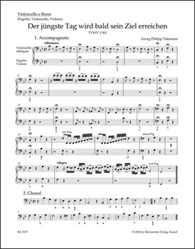 The last of Days shall reach its destination TVWV 1:301 -Cantata for the Second Advent- by Telemann Georg Philipp for