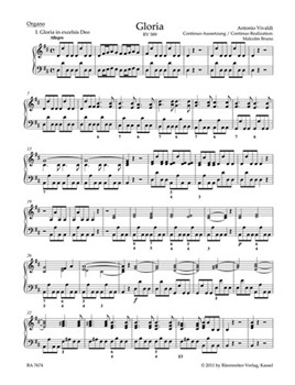 Gloria RV 589 by Vivaldi Antonio Lucio for Organ