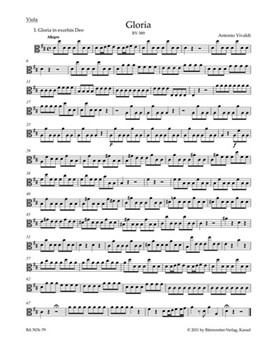 Gloria RV 589 by Vivaldi Antonio Lucio for Viola