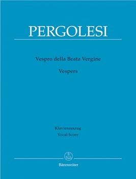 Vespro Della Beata Vergine by Pergolesi Giovanni Battista - Bruno Malcolm - for SATB