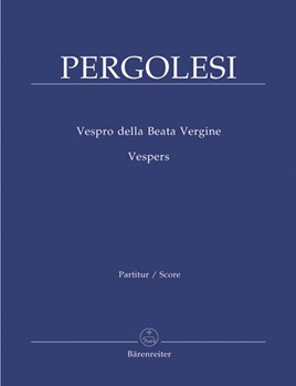 Vespro della Beata Vergine / Vesper by Pergolesi Giovanni Battista for Coro I:2SS
