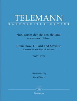 Nun Komm Der Heiden Heiland by Telemann Georg Philipp - Kohs Andreas - for SATB