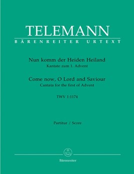 Come thou of man the Saviour TWV 1:1174 -Cantata for the First Sunday of Advent- by Telemann Georg Philipp for SSolo/ASol