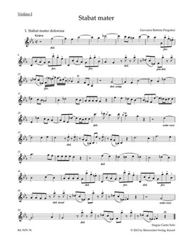 Stabat mater for Soprano Alto Strings and Basso continuo by Pergolesi Giovanni Battista for