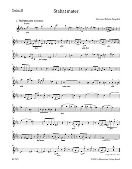 Stabat mater for Soprano Alto Strings and Basso continuo by Pergolesi Giovanni Battista for
