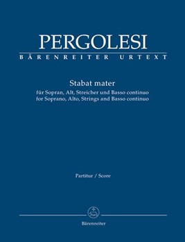 Stabat mater for Soprano Alto Strings and Basso continuo by Pergolesi Giovanni Battista for SSolo/ASol