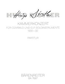 Kammerkonzert (1930-1932) -Cembalo solo und 11 Soloinstrumente (Erstausgabe)- (Cembalo-Konzert) by Distler Hugo for Harpisc.-s