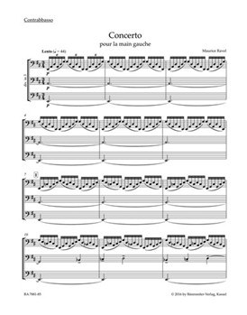 Concerto for the Left Hand for Piano and Orchestra by Ravel Maurice for