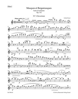 Masques et Bergamasques op. 112 -Suite for Orchestra- by Faure Gabriel for