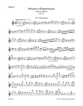 Masques et Bergamasques op. 112 -Suite for Orchestra- by Faure Gabriel for