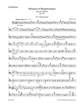 Masques et Bergamasques op. 112 -Suite for Orchestra- by Faure Gabriel for