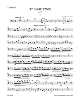 Symphony Nr. 3 C minor op. 78 by Saint-Saens Camille for