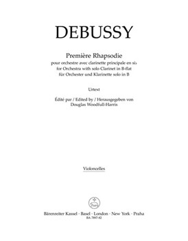 Première Rhapsodie for Orchestra with Solo Clarinet in B-flat by Debussy Claude for