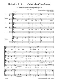 Verleih uns Frieden genadiglich Nr. 4 SWV 372 (From "Geistliche Chor-Music") by Schutz Heinrich for Cantus/Qui