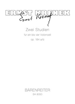 Two Studies for 1-4 Violoncellos op. 184 a/b (1963) by Krenek Ernst for Vc