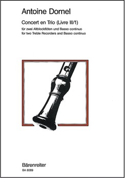 Concert en Trio (Livre III/1) by Dornel Louis-Antoine for 2Recorder-