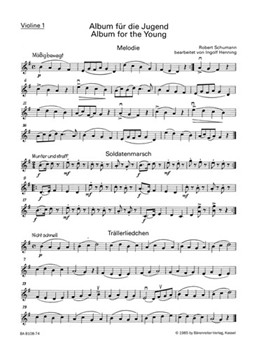 Album fur die Jugend. Auswahl fur String Trio op. 68 by Schumann Robert for