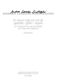 Im traum hab ich mit dir geredet - gottin - Kypris for mezzo-soprano solo and 4 instrumentalists (19 by Scartazzini Andrea for MezSolo/cl