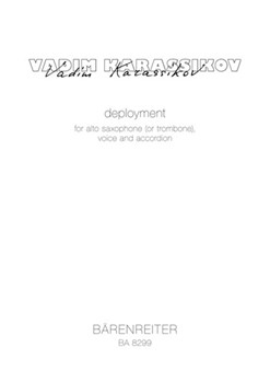 Deployment fur Frauenstimme Akkordeon Solo Alt-Saxophon Solo Posaune Solo (1998-2002) by Karassikov Vadim for Female voi