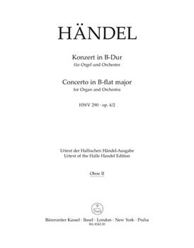 Concerto for Organ and Orchestra B-flat major op. 4/2 HWV 290 by Handel George Frideric for
