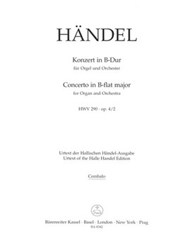 Concerto for Organ and Orchestra B-flat major op. 4/2 HWV 290 by Handel George Frideric for