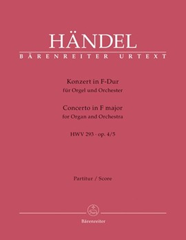 Concerto In F Major Opus 4 #5 by Handel George Frideric for Instrument w/or