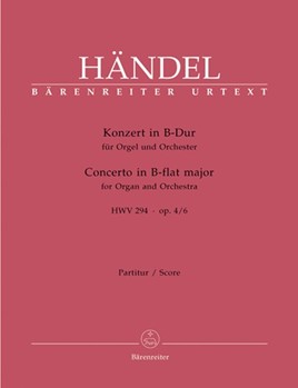 Concerto In B-flat Major Opus 4 #6 by Handel George Frideric for Instrument and Organ (Op 4 / 6)