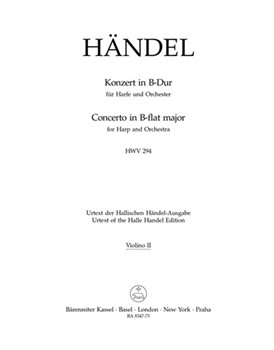 Concerto for Harp and Orchestra B-flat major op. 4/6 HWV 294 by Handel George Frideric for