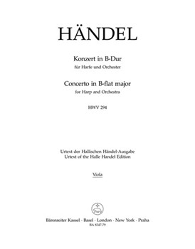 Concerto for Harp and Orchestra B-flat major op. 4/6 HWV 294 by Handel George Frideric for